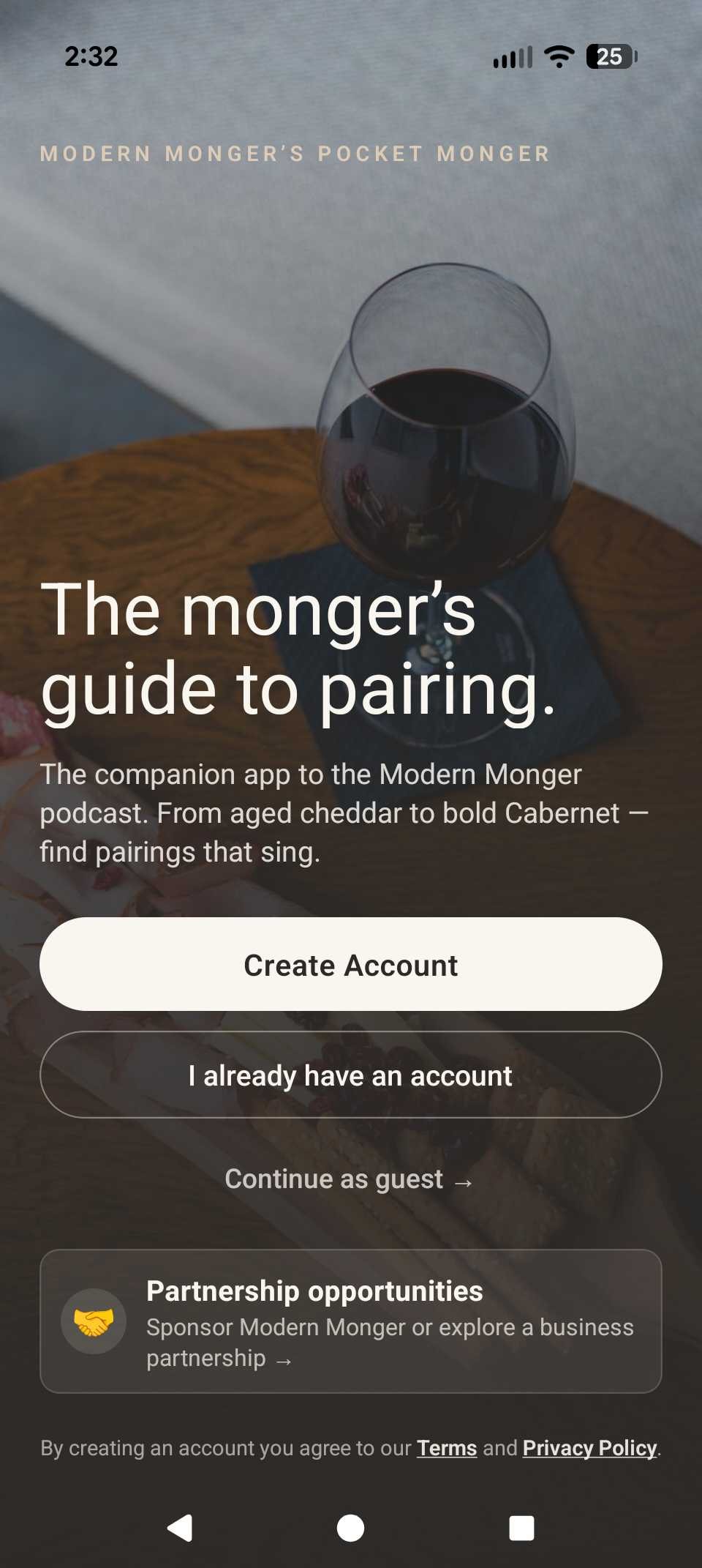 Pocket Monger onboarding screen